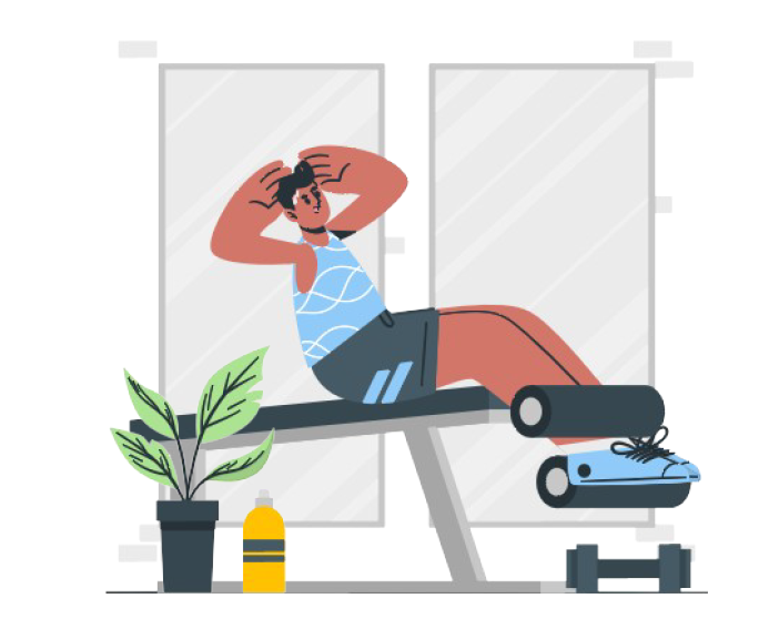 pequeño gym ilustracion